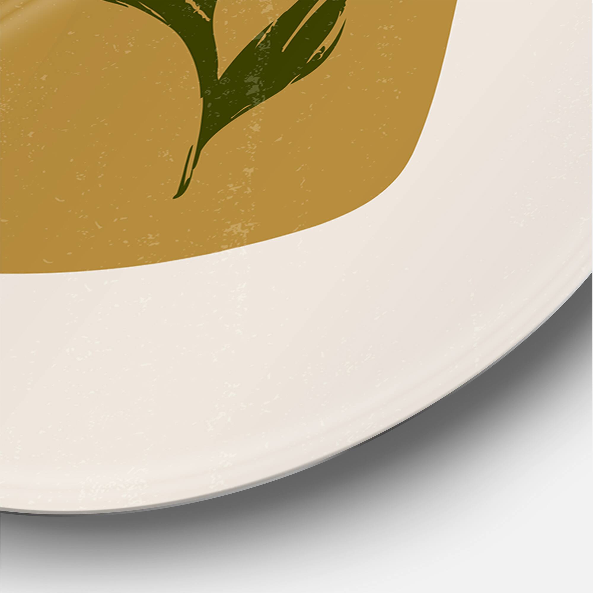 Designart - Botanical Minimalist Shapes With Green Leaf